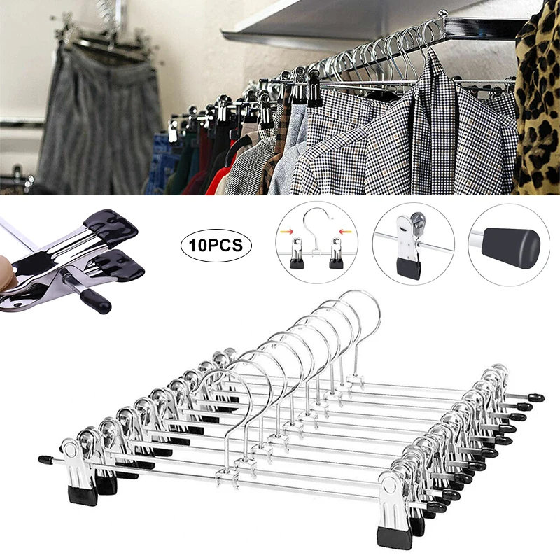 10 sets of iron pant racks wind proof multi-purpose pant racks for clothes drying for home accessories