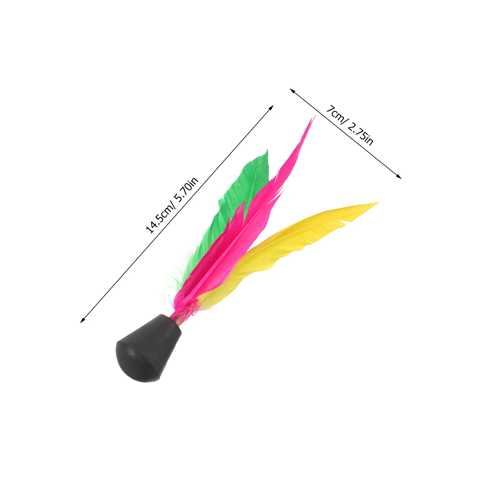 10 قطع المطاط رئيس الريشة عالية ترتد Jianzi الهوائية 3-تصميم لتنس الريشة في الهواء الطلق خفيفة الوزن ل #2