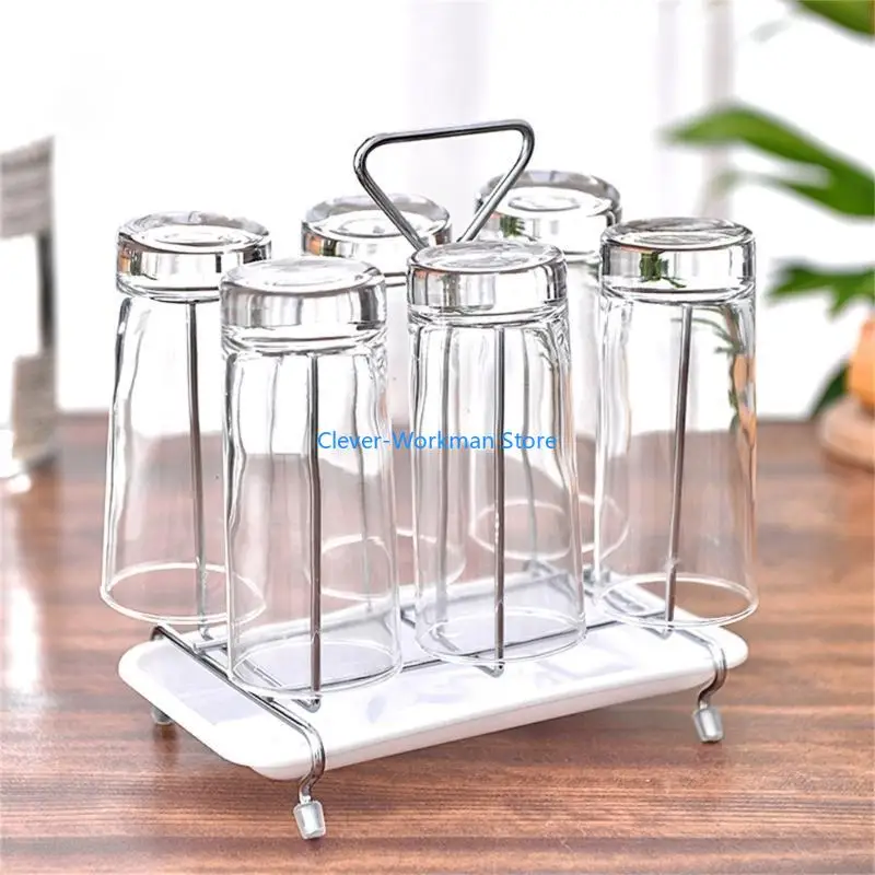 

24TD Versatile Water Cup Drainer Holder Versatile Water Cup Rack Bottle Drying Stand Suitable for Home Office School Use
