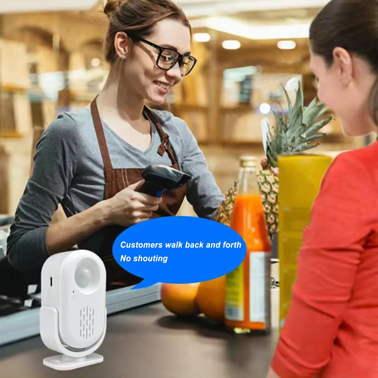 Motion Sensor Door Chime For Business Doorbell Motion Sensor USB Rechargeable Safe Entry Alert Chime Motion Sensor Bell