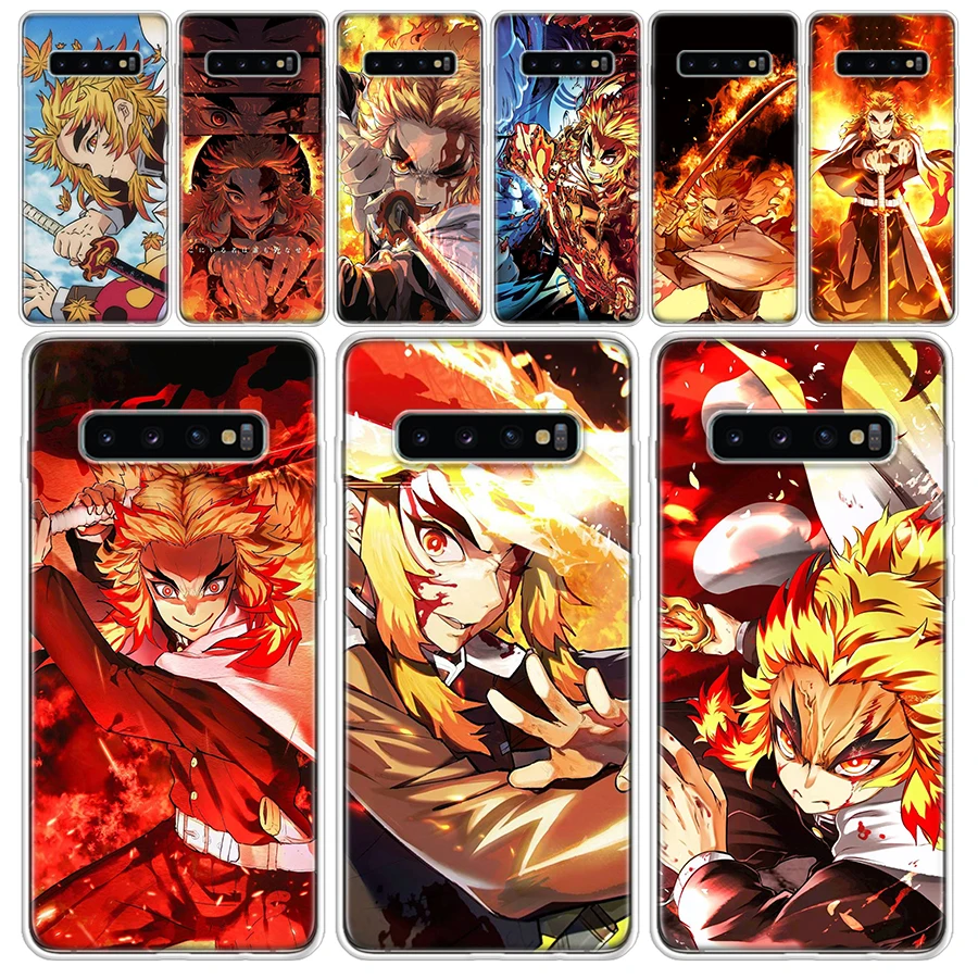 Demon Slayer Rengoku Kyoujurou Transparent Soft Phone Case for Samsung Galaxy M21 M30S M31 M32 M52 Note 20 Ultra 10 Lite 9 8 J4