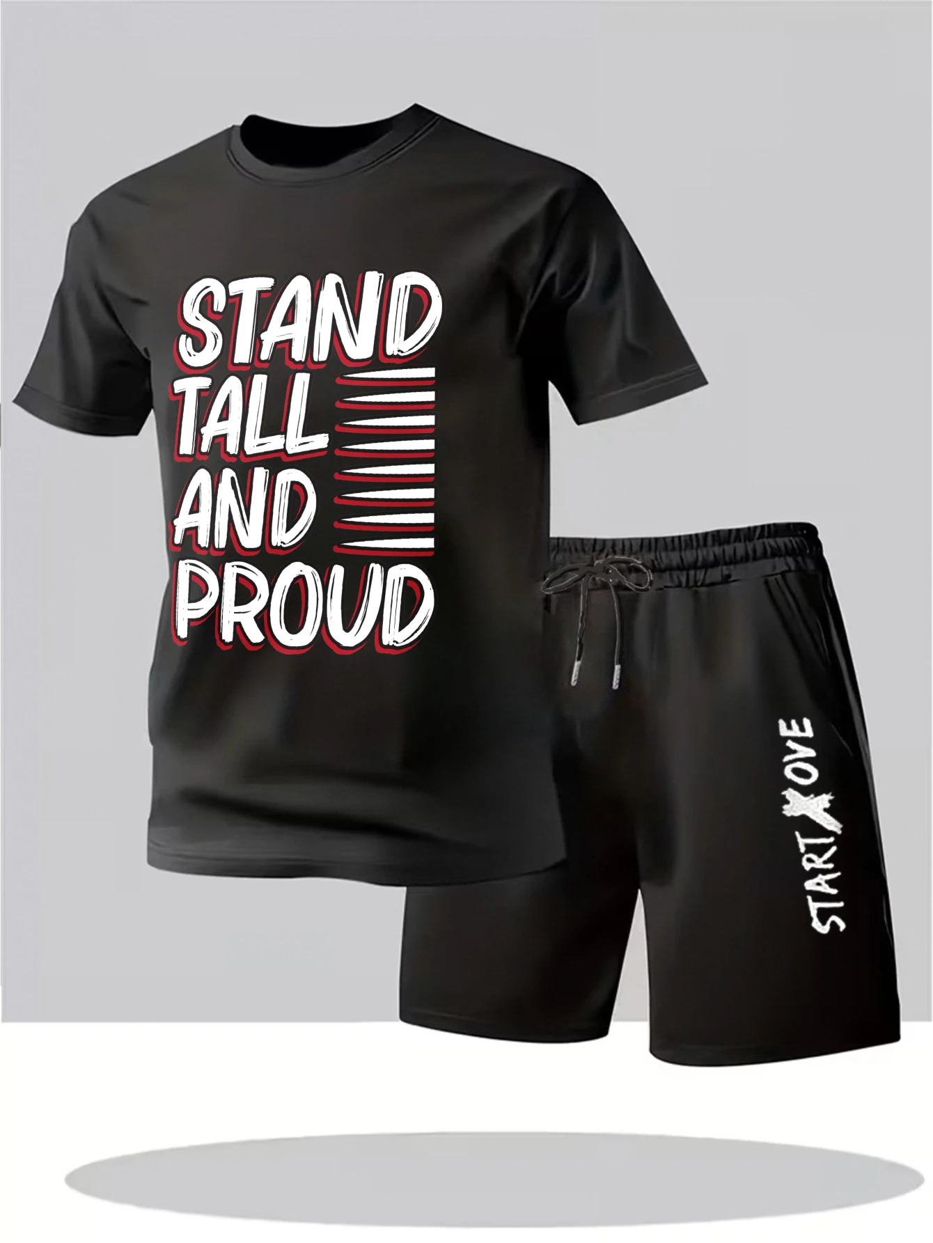 

Мужской летний комплект 2025: тонкий спортивный костюм из полиэстера с принтом, двухсекционный, в стиле Y2K, с графическим дизайном