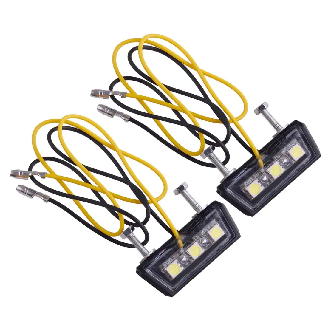 

2шт синий 3LED фонарь номерного знака мотоцикла мини задний номерной знак лампа