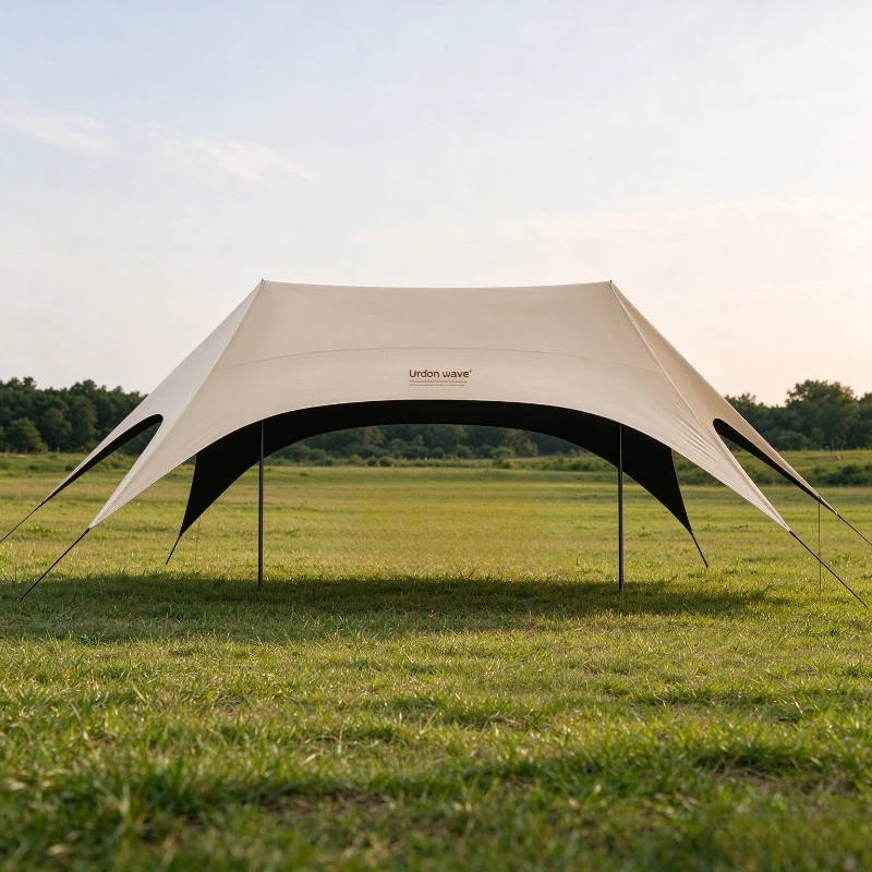 Dovetail‑Shaped Thickened Vinyl Canopy Tent, Weather‑Resistant Outdoor Awning Shelter for Camping Picnic Backyard Outdoor