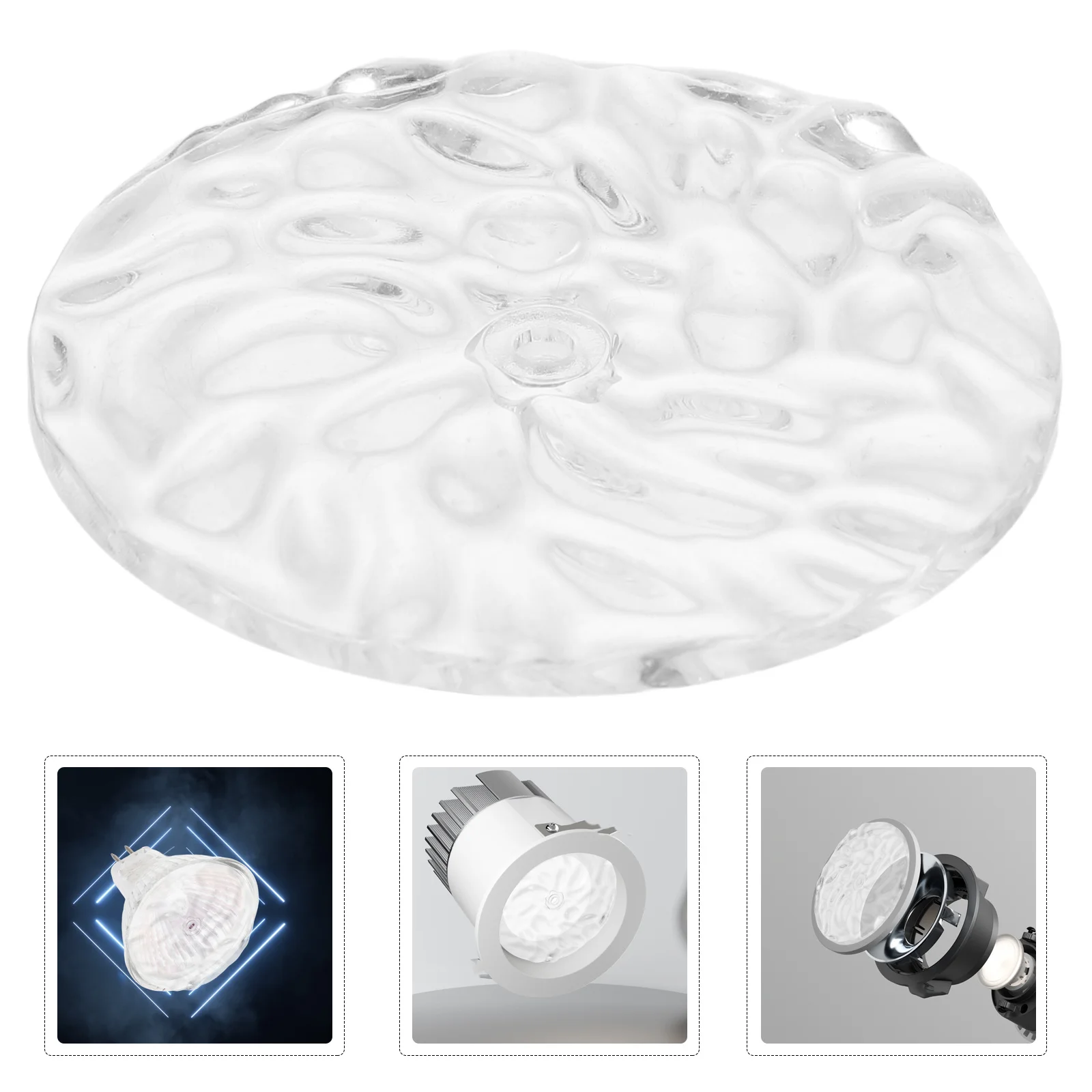 

20 шт. декоративных фильтров для светильников с эффектом водной ряби, 60 мм, мягкий свет, для светодиодных ламп, рассеивающие, художественные