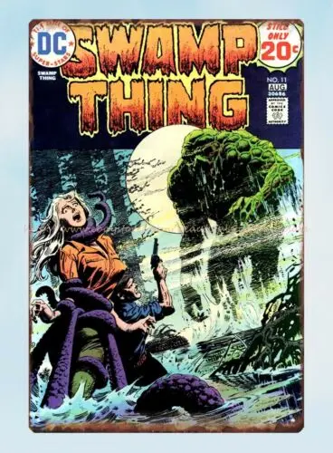 Комиксные металлические жестяные знаки с логотипом Swamp Thing