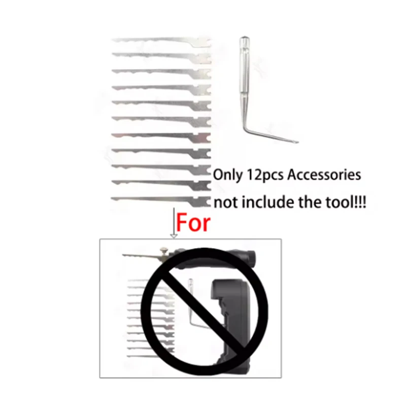 12pcs Accessories for Extreme storm-electric brush hook locksmith tool,not include the tool!!!