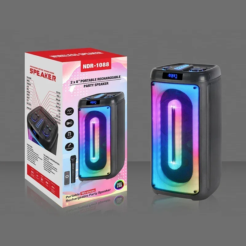 OEM Party Speaker JBL-Style Big Power Audio Trolley Bluetooth & Karaoke Mic Mobile Compatible