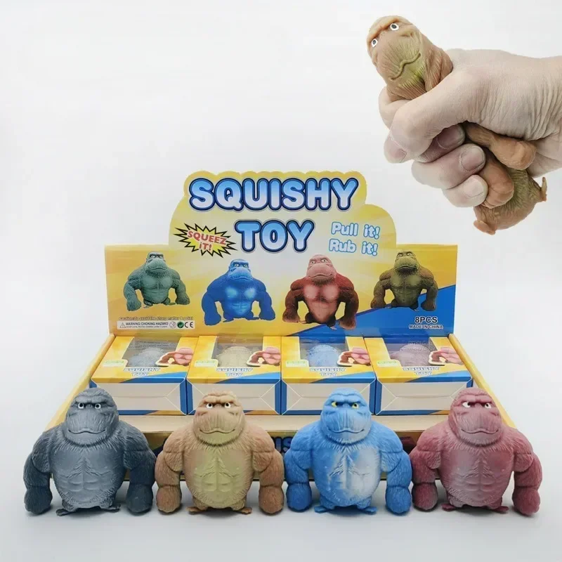 Creative Stretch Toy Decompression Mini Gorilla Stretching Slow Rebound Deformation Doll Pinch Designed Toys Squishy for Kids