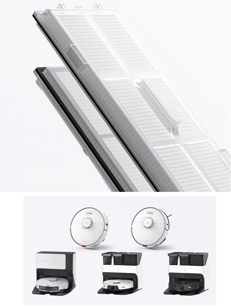 2 Bộ Lọc Có Thể Giặt Được Dành Cho Xiaomi Roborock S7 MaxV Plus Cực S7 + Tặng Robot Máy Hút Bụi Phụ Kiện Chính Hãng