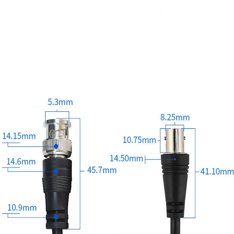 1PCS 2/3M BNC Male to Male female Adapter dual head Cable video Connector extension Pigtail Wire For CCTV Camera Accessories
