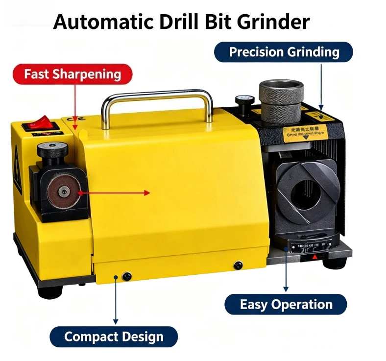 Twist Drill Bit Grinder MR‑20G 3‑20mm Large Drill Sharpener Fast Positioning Portable Drill Sharpening Repair Tool for Workshop