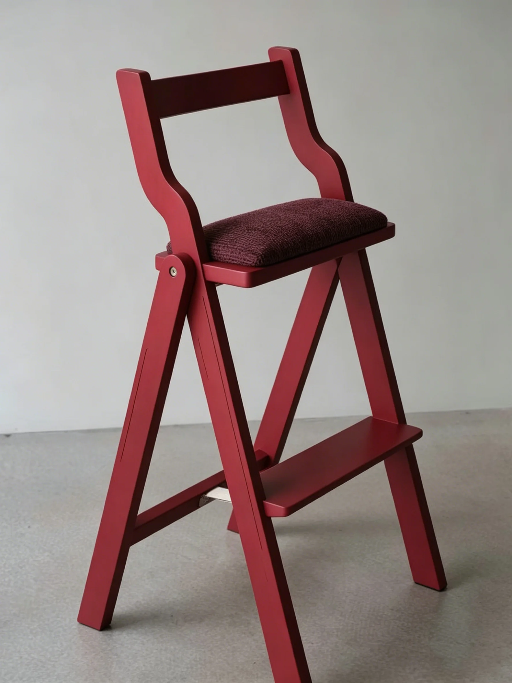 Medieval small apartment solid wood step ladder chair folding bar ladder stool A chair folding chair restaurant kitchen stool