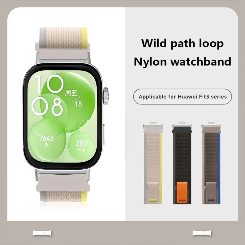 Нейлоновый ремешок с петлей для часов Huawei Watch Fit 4 Pro 3, спортивный ремешок для часов Huawei Fit3 Fit 4 Fit 4 Pro, тканый эластичный браслет