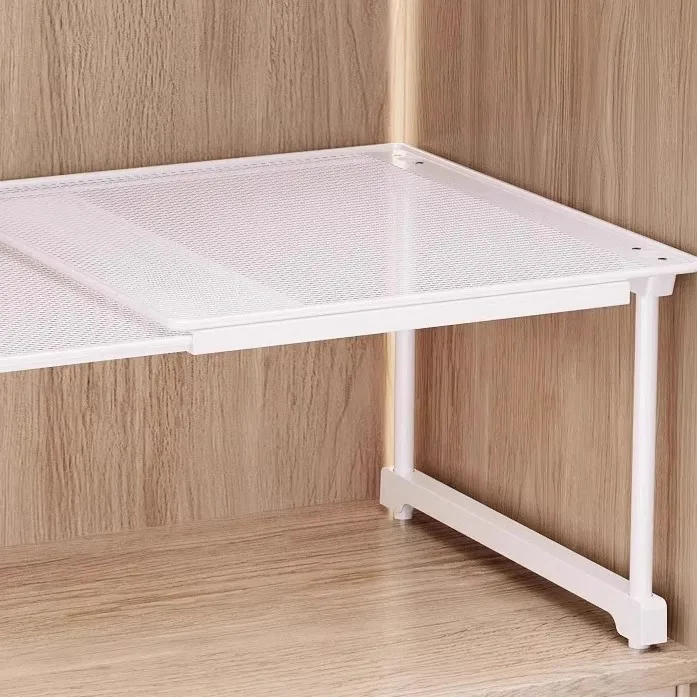 Expandable Carbon Steel Closet Shelf Organizer Single Tier Adjustable Cm Or Storage Rack Width Floor Standing No-Drill Cabinet