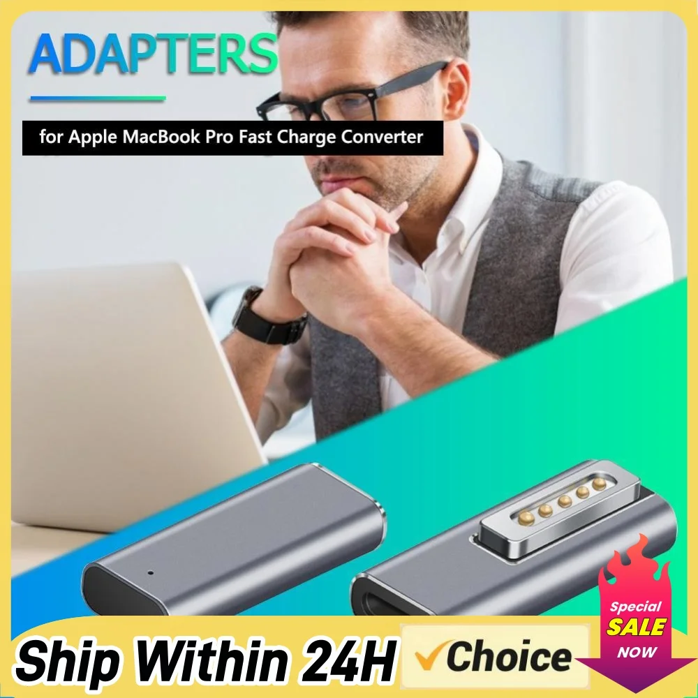 Type C Female PD Adapter Magnet Plug Converter PD Fast Charging Converter Power Adapter for Magsafe 2 MacBook Pro