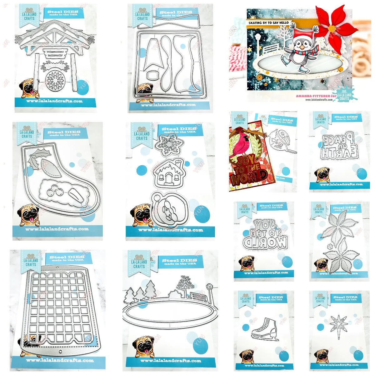 

Laland Craft Christmas Add Cut Dies Cookies Baking Sheet Stocking Bow Die DIY Holiday Greeting Card Handmade Scrapbooking Stamps