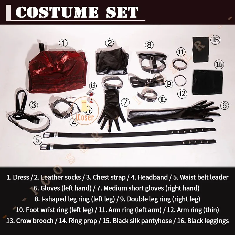 زي تنكري لأبطال الحب والعميق، فستان أحمر، حجاب ساحر، زي سيلس لا يصدق، حفلة الهالوين للنساء؛