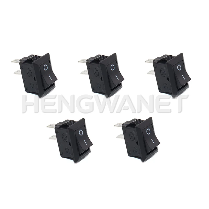 5Pcs round Rocker Switches 250V 3A 2-Pin ON/OFF Toggle SPST for Auto Car Truck Boat 10x15mm