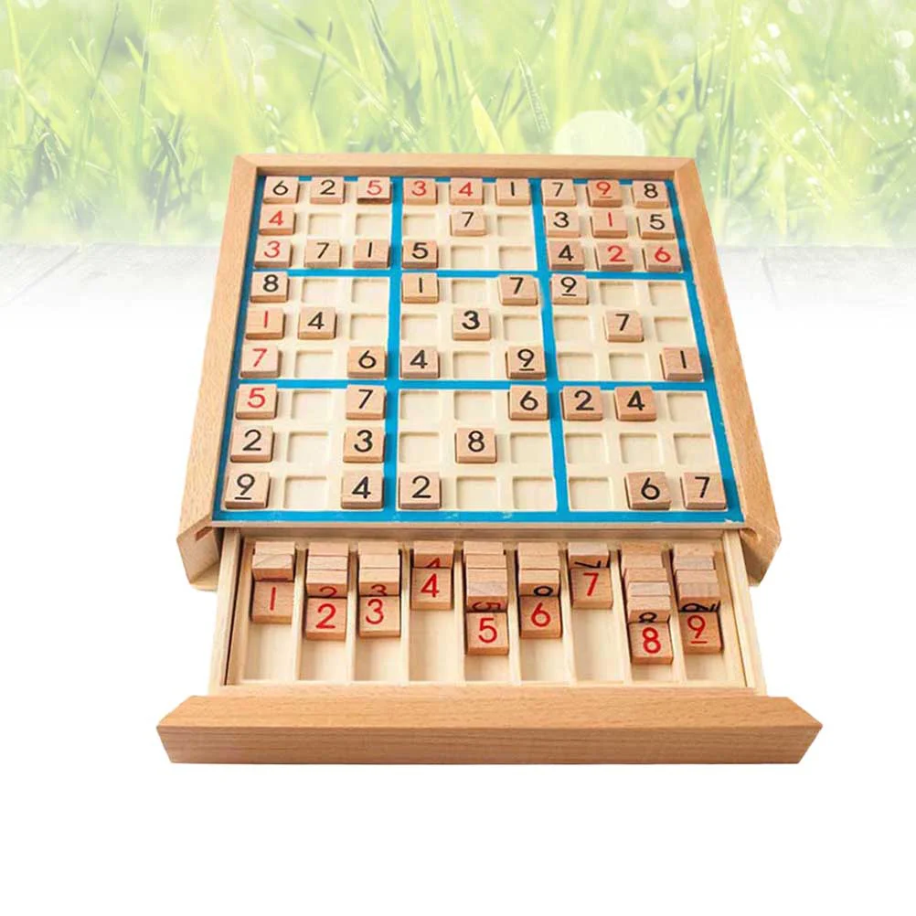 Kids Puzzles Board Game Table Numbers Checkerboard Logical Reasoning Training Desk Child