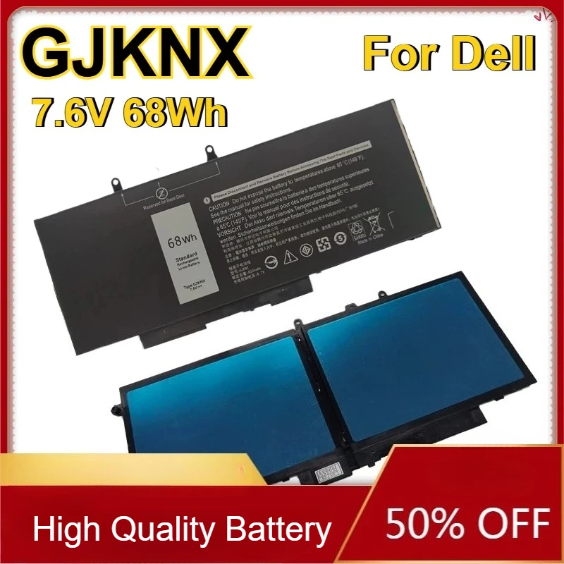 

Новый аккумулятор для ноутбука GJKNX для Dell Latitude E5480 5590 5580 5490 для Precision M3520 M3530 GD1JP 7,6 В 68 Втч Сменный аккумулятор