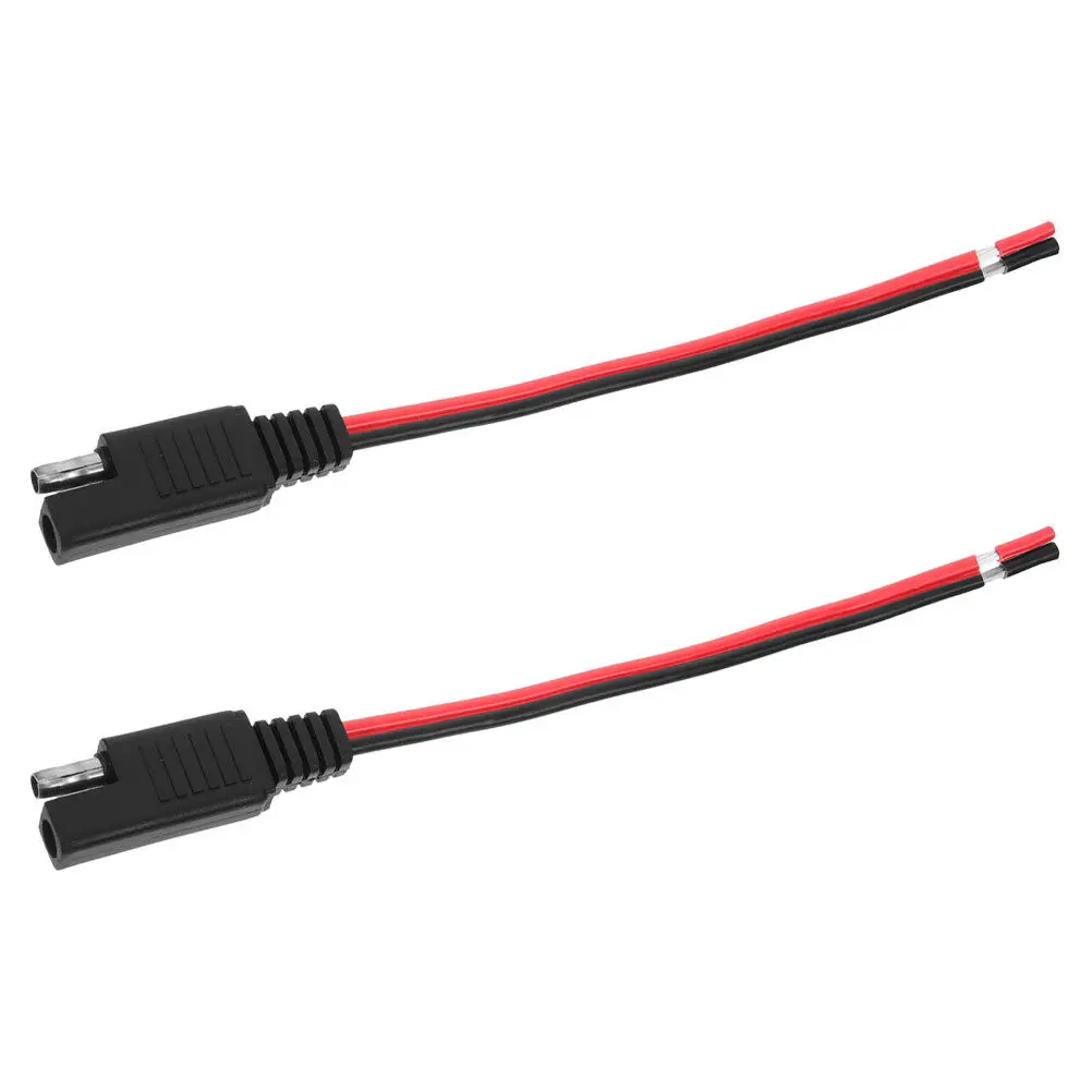 2Pcs Sae 14Awg Extension Cable Automotive Solar Battery Power Wire Connector for Rv Motorcycle Tractor Heavy-Duty Wiring Kit