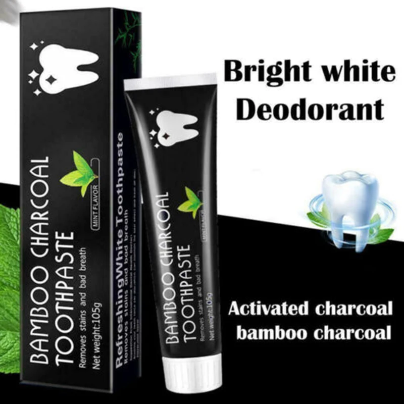 105g Black Toothpaste Bamboo Charcoal Mint Flavor Oral Hygiene Cleaning Remove Tooth Stains Teeth Whitening Teeth Cleaning