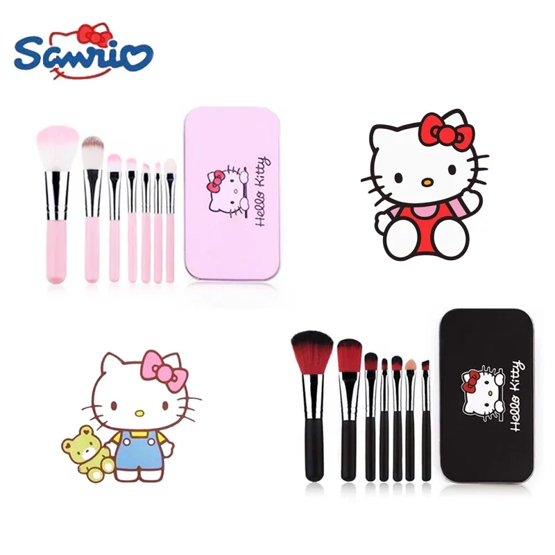 

Sanrio Hello Kitty Makeup Brush Set with Box Cute Fashion Blush Eyebrow Lip Eyeshadow Brush Beauty Tool Woman Facial Makeup Gift