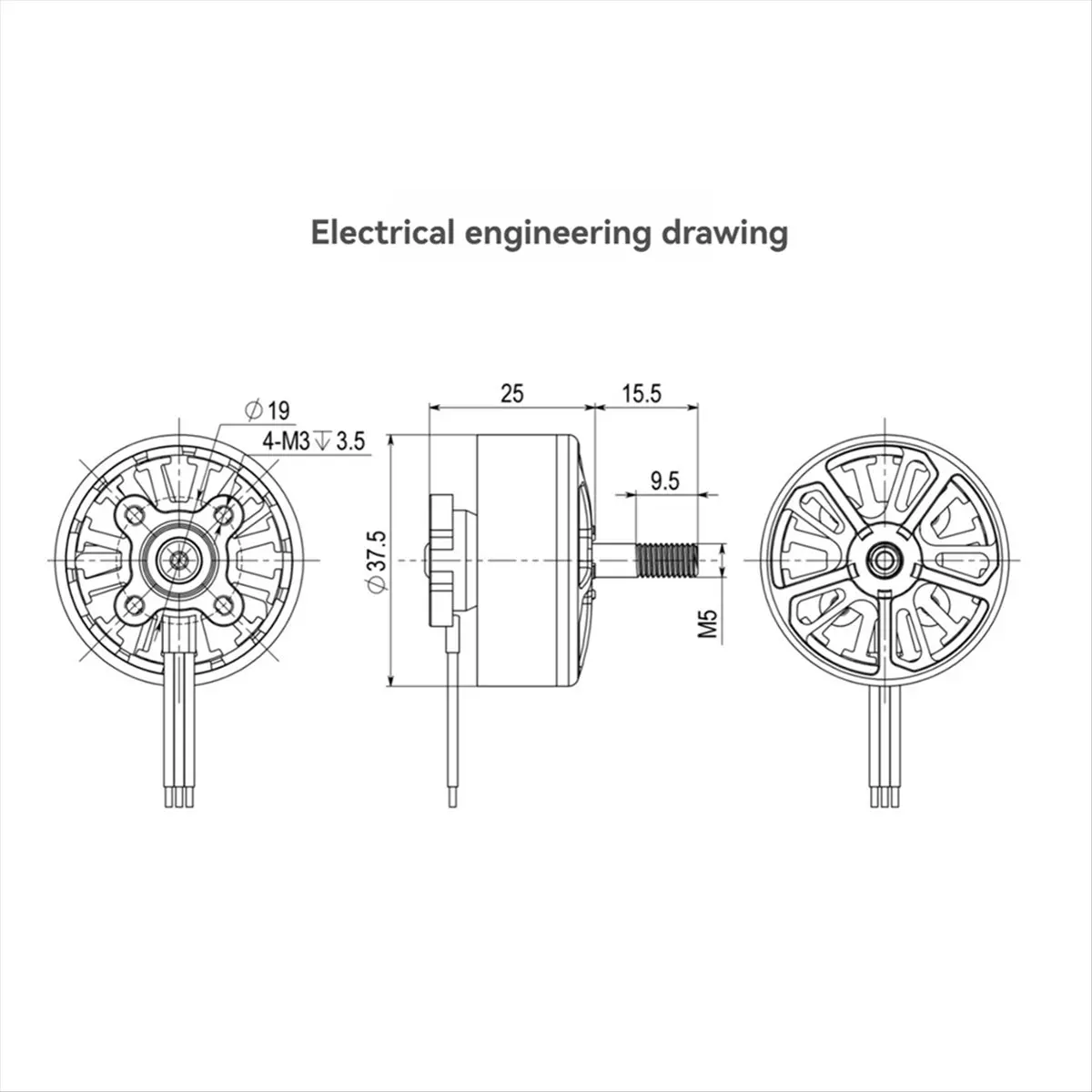 For EM3110 900KV Brushless Motor High Torque Drone Motor for 9-10inch FPV Racing Drone Parts DIY Accessories