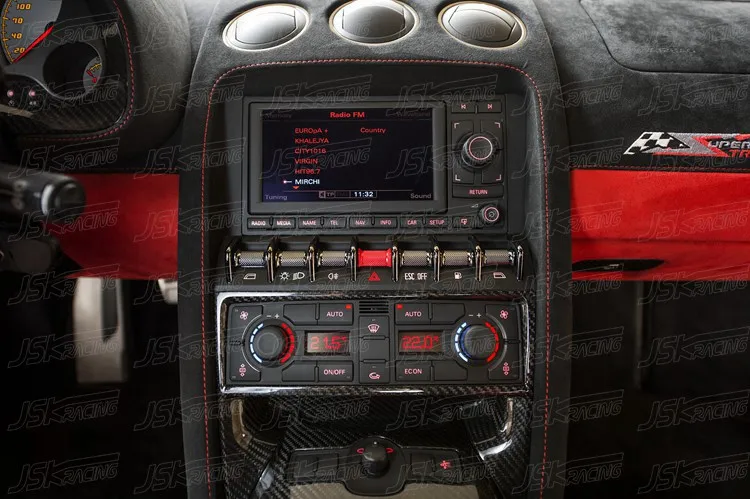 new CARBON FIBER AC CONTROL PANEL SURROUND LHD for 2008-2014 LAMBO GALLARDO LP550 LP560 LP570