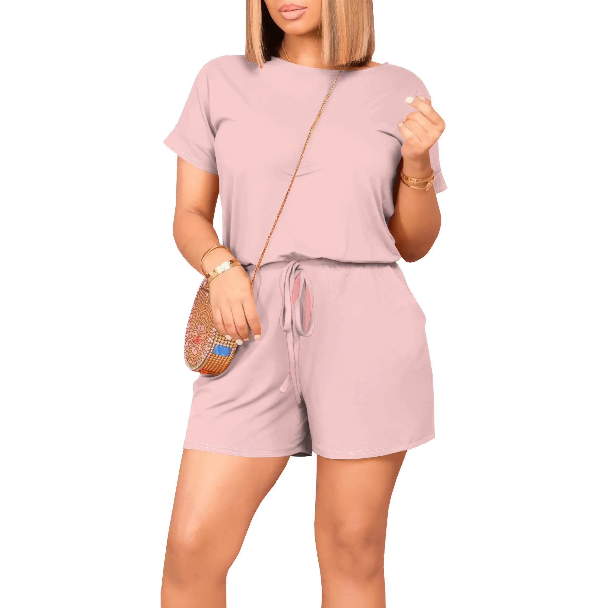

Womens 2 Piece Sports Outfit Tracksuit Shirt Shorts Jogger Bodycon Sets