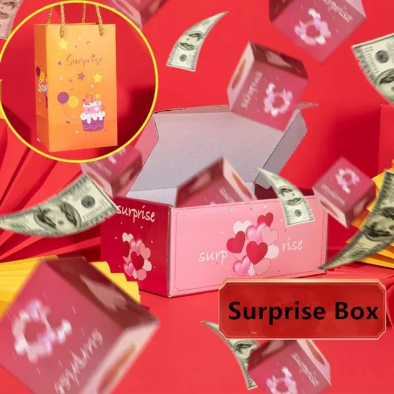

Surprise box gift box Creating the most surprising gift Creative Bounce Box DIY Folding Paper Box Gift Surprise Bounce Box