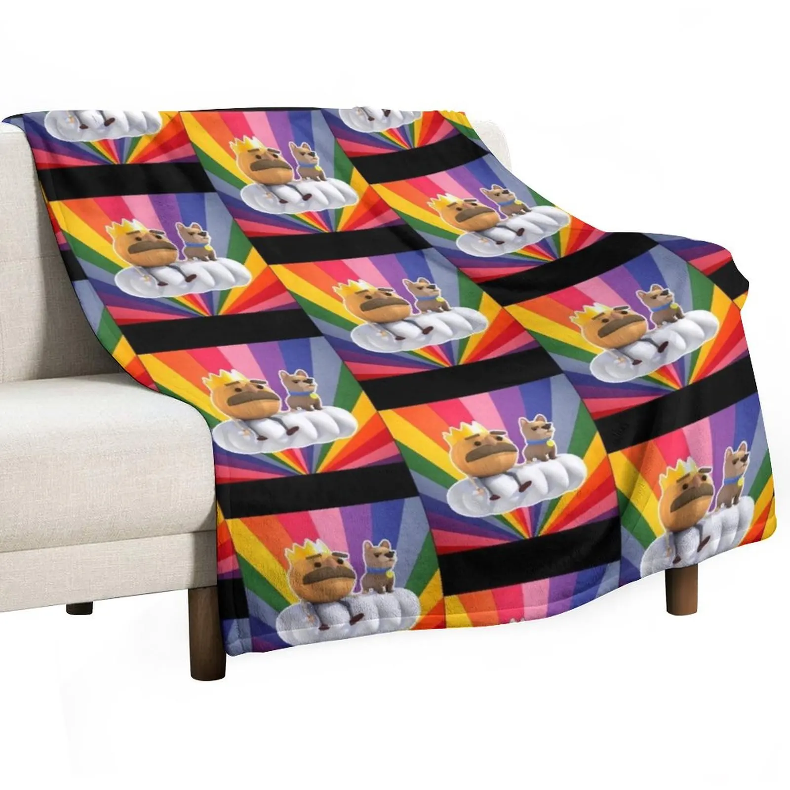 Overcooked rainbow Throw Blanket Thin Furrys Blankets