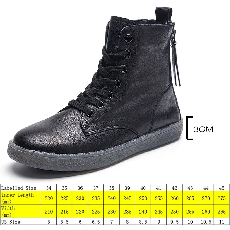 Koznoy 3cm letnie buty duże rozmiary prawdziwej skóry projektant motocyklowy damskie oksfordzie mokasyny sandały botki buty na zamek błyskawiczny