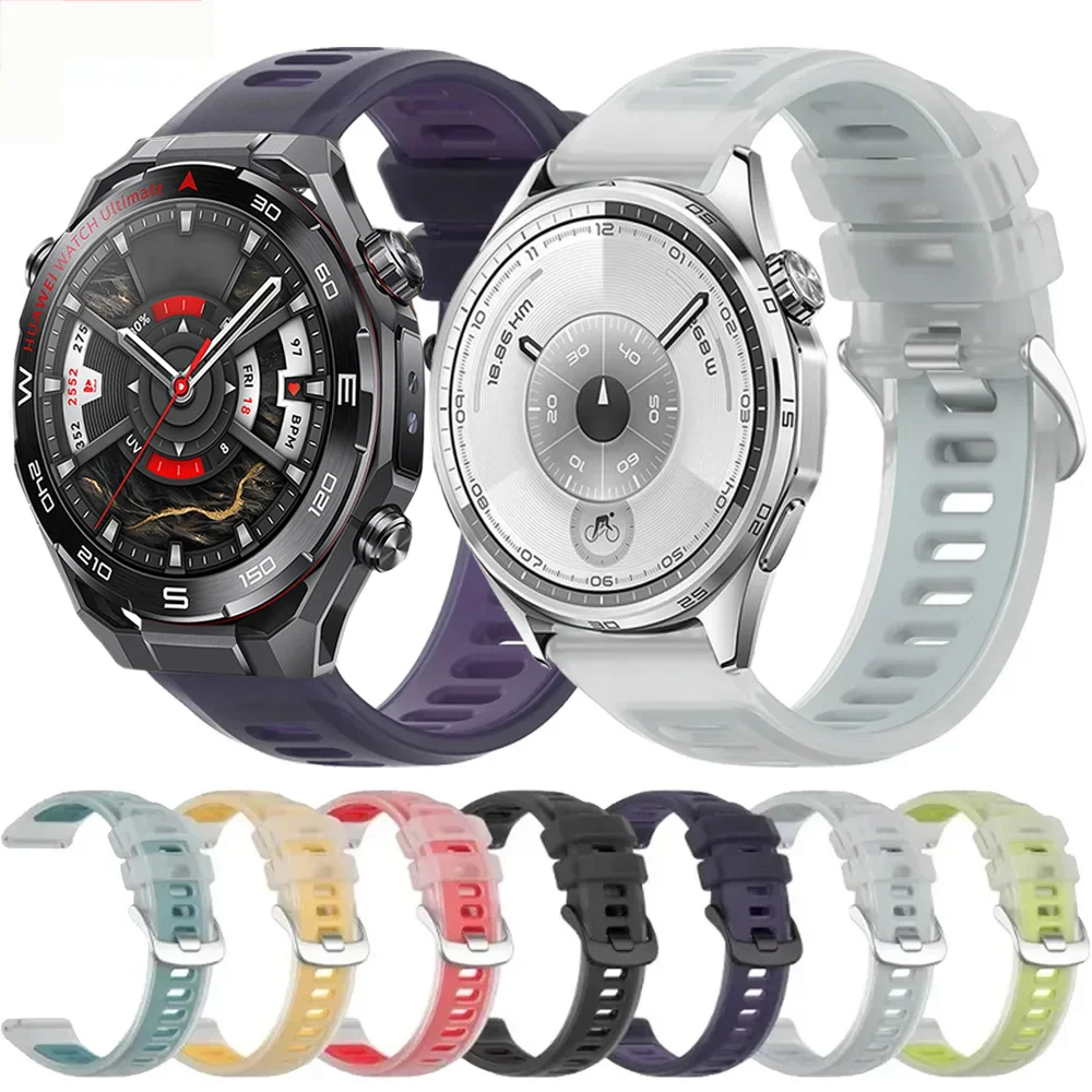 Sport-Silikonarmband für Huawei Watch 5 GT6 Pro GT6 GT5 Pro GT5-4-3 46mm Armband Huawei Watch GT Runner 2 Ultimate 2