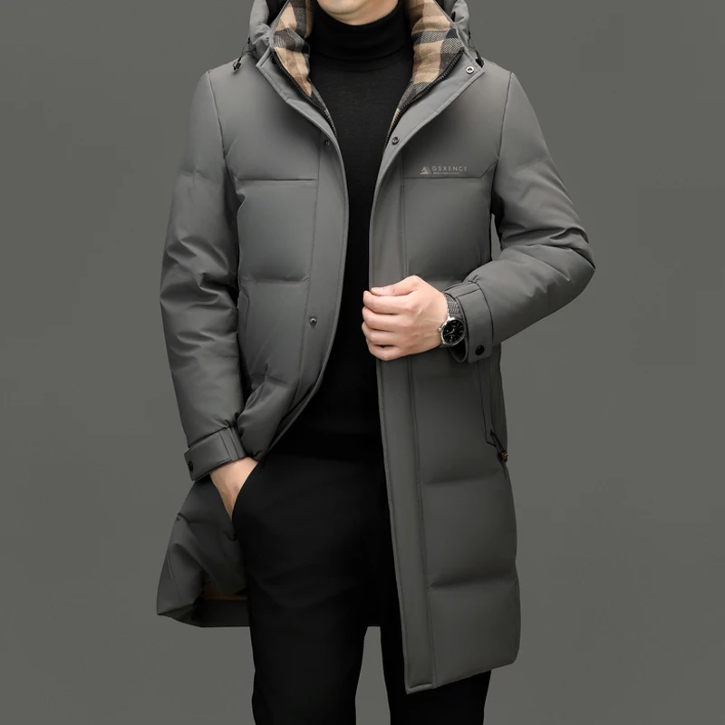 Long Down Jacket Man High Quality Duck Down Padding Designer Clothes Men Hooded Jackets Winter Jacket Casual Man Sack Male Coat