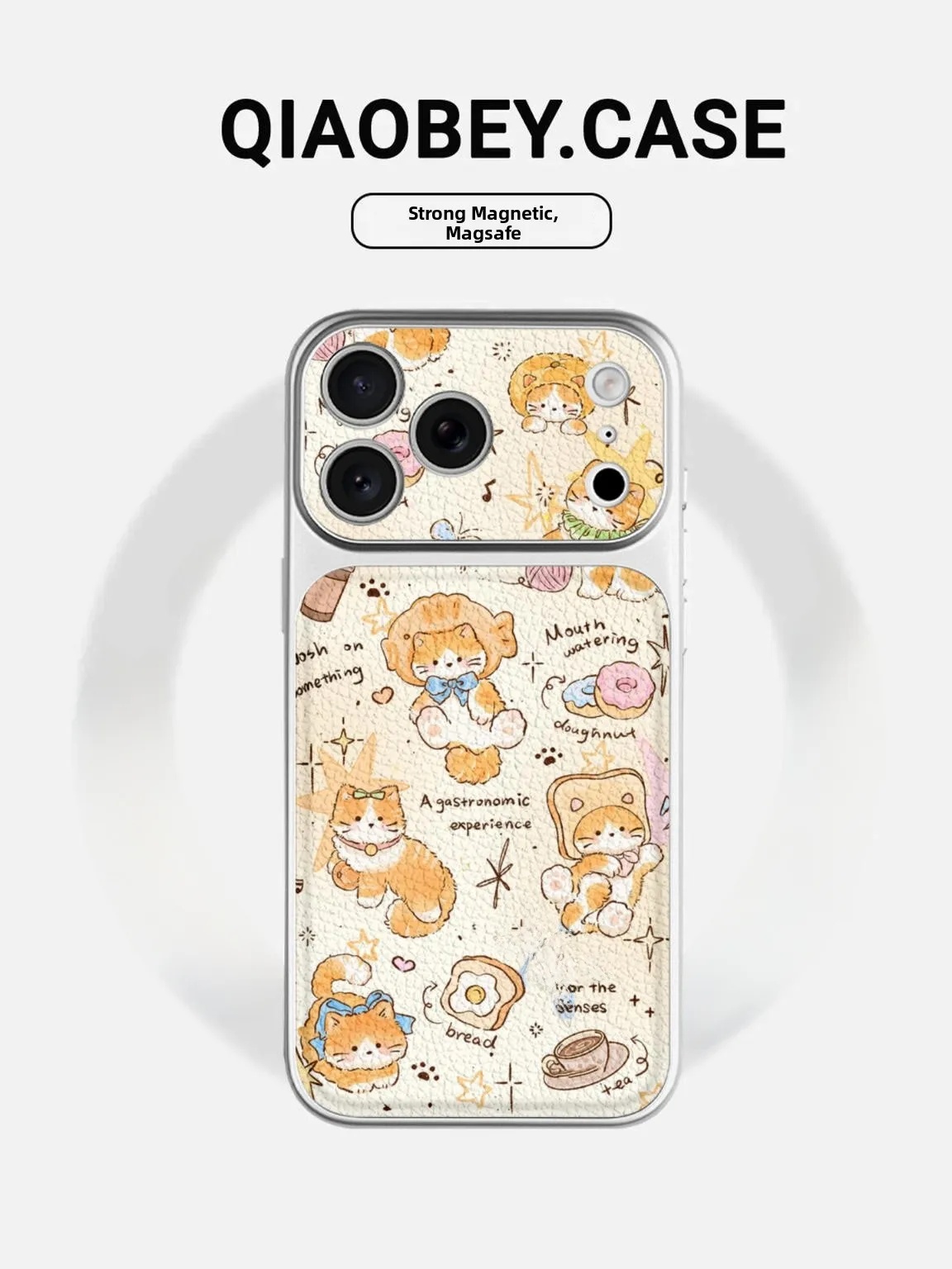 

Cute Cartoon Toast Phone Case Full Lens Protection Large View Window Compatible with iPhone 17 pro Max Eco Friendly