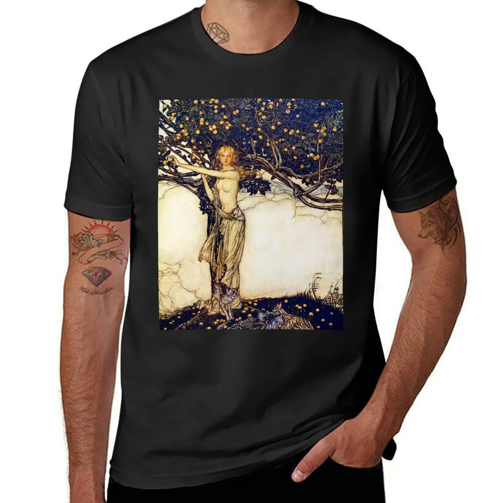 Freia the Fair One - Arthur Rackham T-Shirt plain quick-drying cute tops mens cotton t shirts