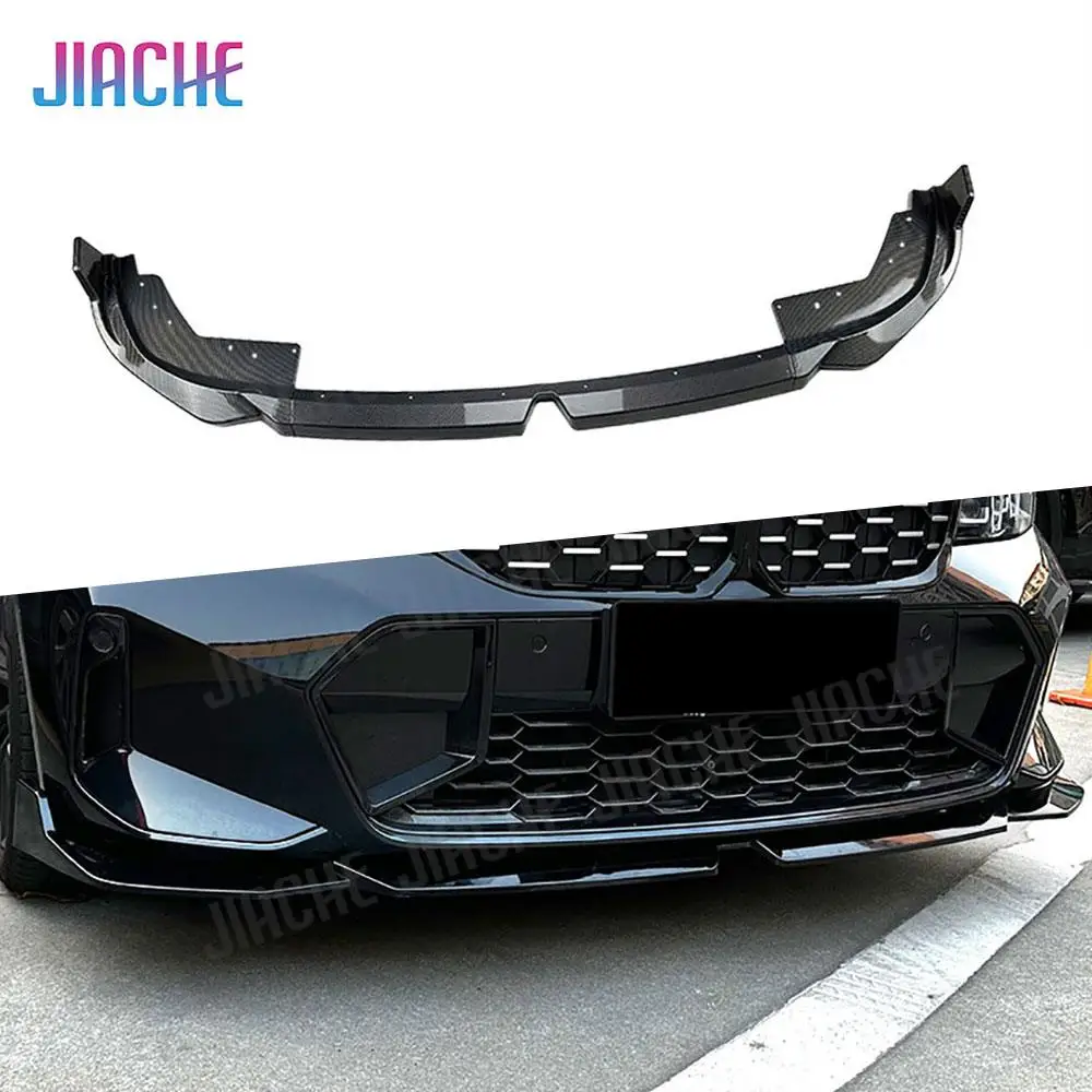 Carbon Look Car Front Bumper Spoiler Lower Lip Wing Body Kit Splitter Cover Trim For BMW 3 Series G20 320i 325i M Sport 2023+