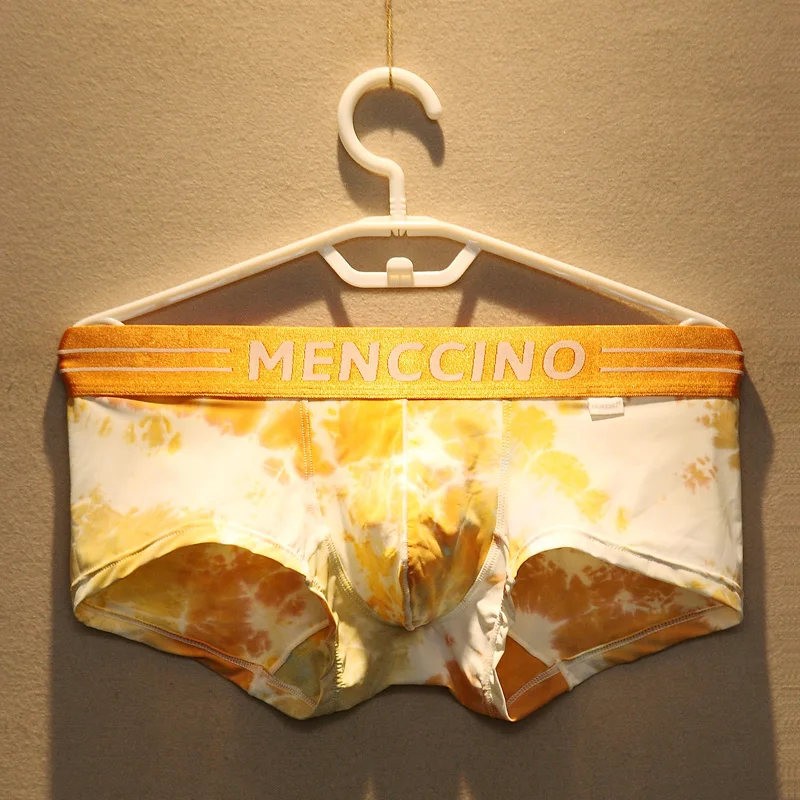 3pcs/lot ice silk men's underwear men's ultra-thin cool breathable boyshort trend U bag boxers in summer.