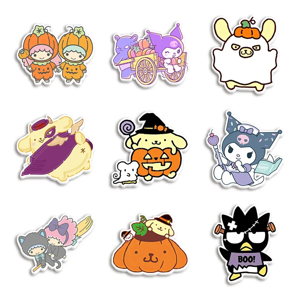 Sanrio Halloween resina planare acrilico trasparente Glitter acrilico Flatback per custodia per telefono fai da te accessori per capelli per feste 10 pezzi/lottp