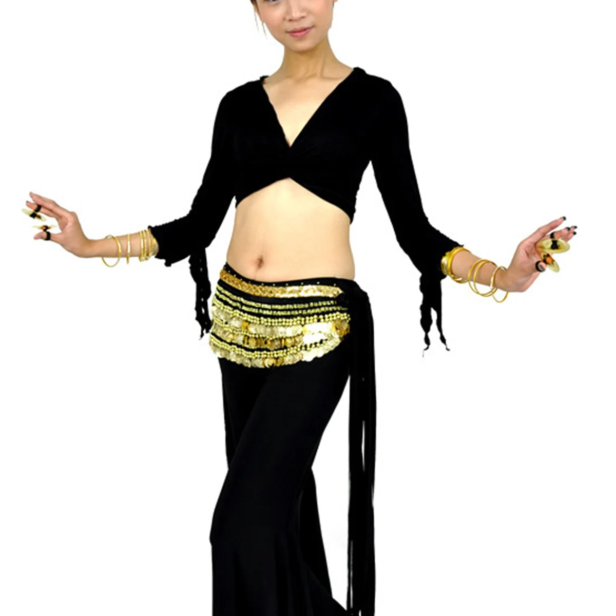 

2Pairs Cymbals for Belly Dancing Mild Texture Lightweight Design Kids Cymbals Instrument Perfect for Party Dance and Rhythm