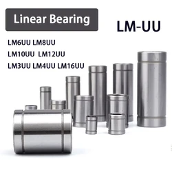 10pcs LM8 LM8UU LM3UU LM10UU LM16UU LM6UU LM12UU LM14UU Linear Bushing 8mm CNC Linear Bearings for Rods Rail Linear Shaft Parts