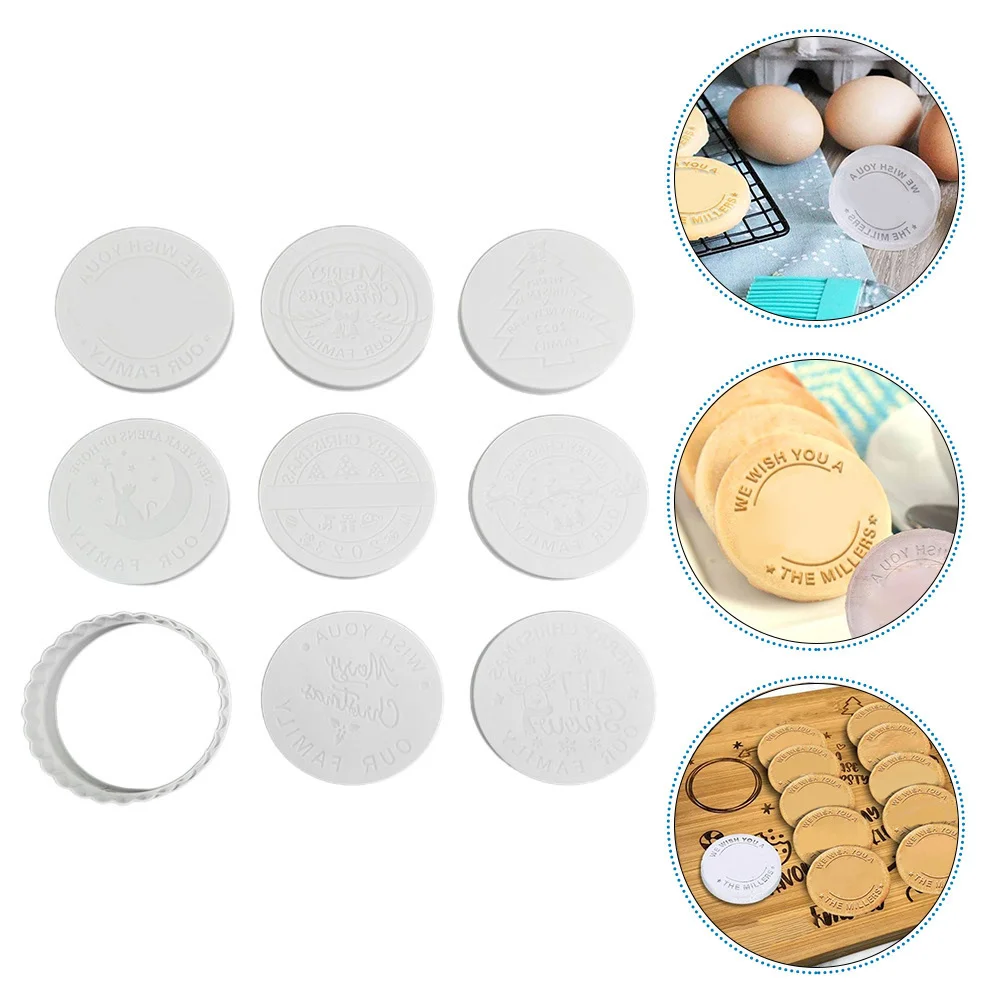 

1Set Christmas Cookie Mold PP Material Non-Stick Easy Clean Holiday Baking Stamp Cookie Cutter DIY Fondant Craft Molds Reusable