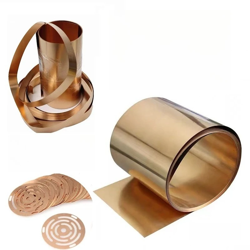 0.05-3mm C5191 Phosphor Bronze Sheet | 100/200mm Wide Copper Alloy Foil (200/300mm Length