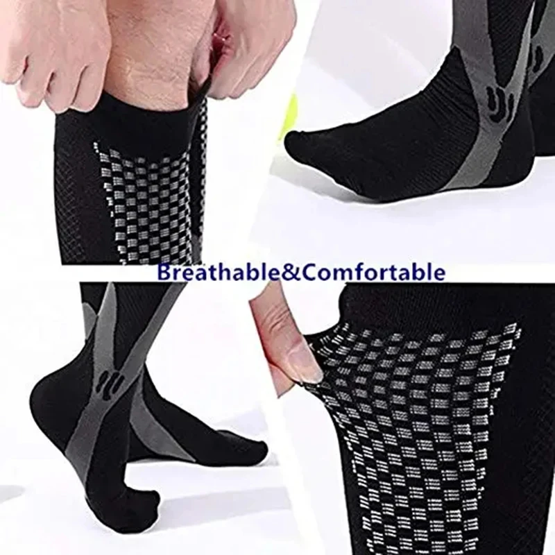 Compression Socks For Men Women Running Sports Socks Medical Pregnancy Care Varicocele Swelling Gym Outdoor Running Travel Golf