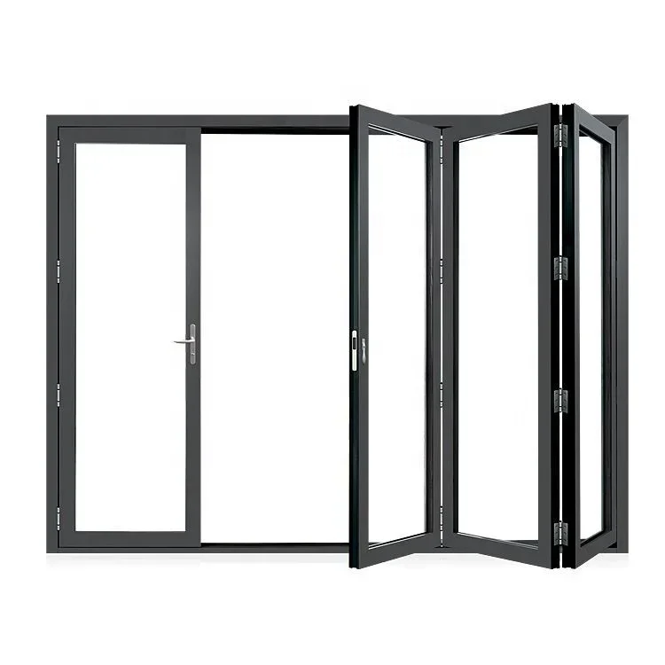 

Hot Selling Veranda Exterior Glass Sliding Patio Bi-Folding Aluminum Bi Folding Door