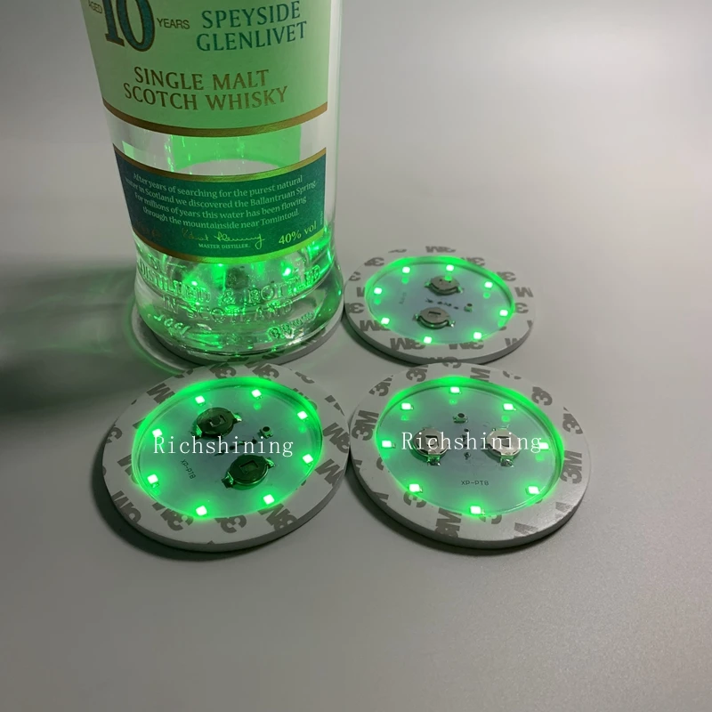 Party Promotion Led For Cup LED Coaster Lighting Sticker Champagne Bottle Glowing Made of Glass for Halloween Party