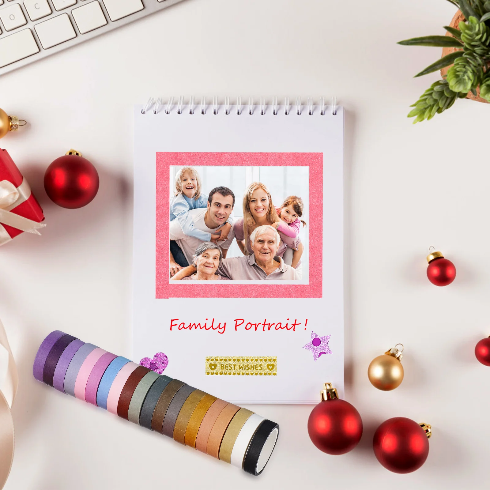 

60 Rolls Bright Rainbow Washi Tape Strong Adhesive Colored Masking Tape for Journals Scrapbooks DIY Crafts Scrapbook DIY Tapes