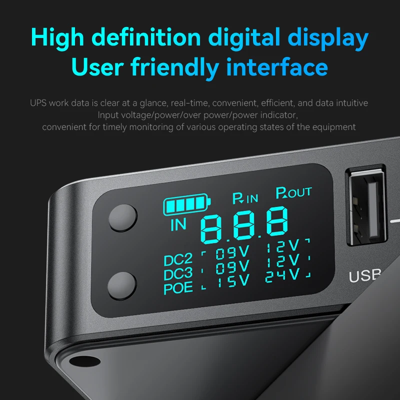 18000 مللي أمبير تيار مستمر مصدر طاقة غير منقطع UPS مصدر طاقة احتياطي 5V9V12V لجهاز توجيه واي فاي مودم راوتر كاميرات شاشة LED #5